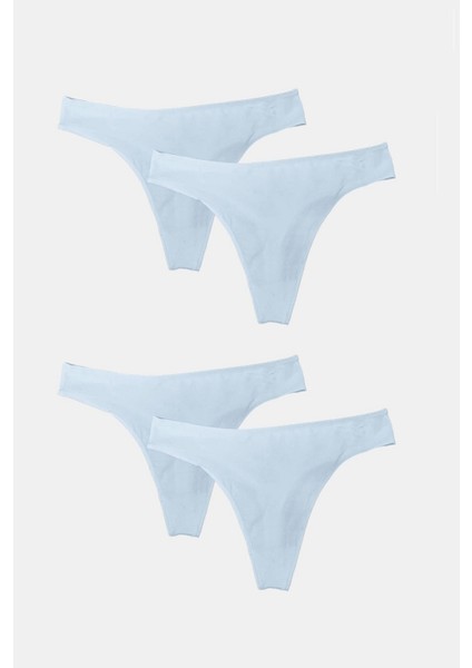 186 4'lü Paket Kadın Modal Düşük Bel Iz Yapmayan String & Tanga