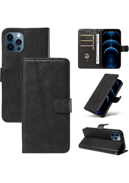 Kredi Kartı Yuvası ile IPhone 12/12 Pro Için Filp Durumda Cüzdan Telefon Kılıfı Pu (Yurt Dışından) fiyatları