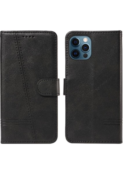 Kredi Kartı Yuvası ile IPhone 12/12 Pro Için Filp Durumda Cüzdan Telefon Kılıfı Pu (Yurt Dışından) indirimleri