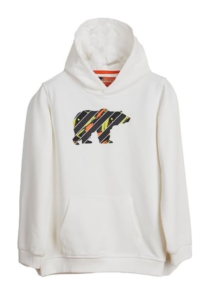 Çocuk Beyaz Mono Hoodie Jr Sweatshirt 24.06.12.009-C04