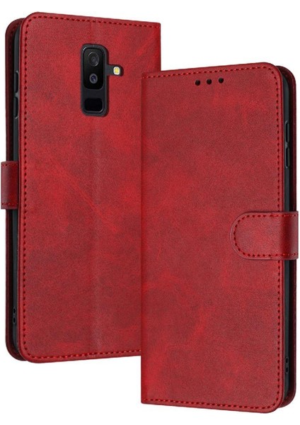 Kart ile Toka ile Samsung Galaxy A6 Artı Pu Deri Için Flip Case (Yurt Dışından)