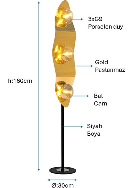 Siyah Boyalı Lambader PLC-1206-L-BSY