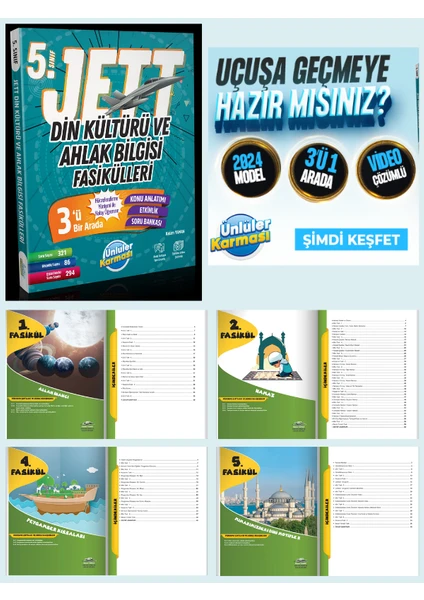 Ünlüler Karması 5. Sınıf Jett Din Kültürü ve Ahlak Bilgisi Fasikülleri Soru Bankası (2024-2025 Güncel Baskı)