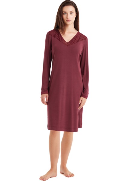 Kadın Gecelik 51605 - Bordo