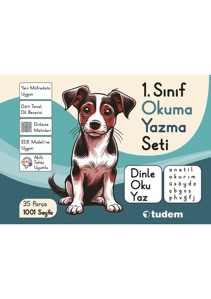 Tudem 1.Sınıf Okuma Yazma Seti (Dinle, Oku, Yaz) Kutulu