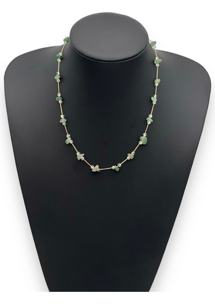 Aventurin Doğal Kırık Taş Kolye