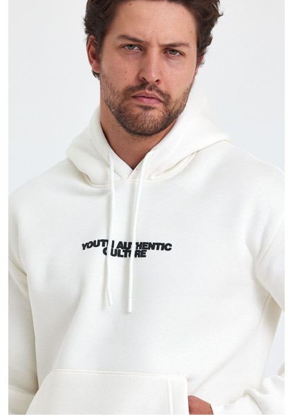 Erkek Ön ve Arka Baskılı 3 Iplik Şardonlu Kapüşonlu Sweatshirt indirimleri