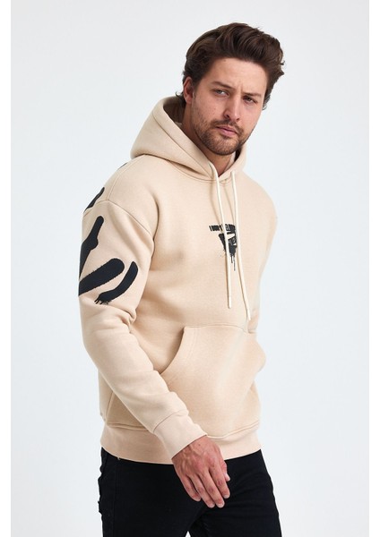 Erkek Standart Fit Normal Kesim Içi Polarlı 3 Iplik Kapüşonlu Pamuklu Sweatshirt fırsatları