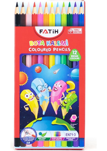 Kuru Boya Kalemi Ilkokul Ortaokula Sb Dayanıklı Uçlu Ergonomik Tasarım 12 Farklı Renk fiyatları