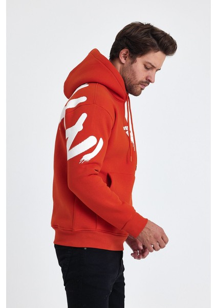 Erkek Standart Fit Normal Kesim Içi Polarlı 3 Iplik Kapüşonlu Pamuklu Sweatshirt fırsatları