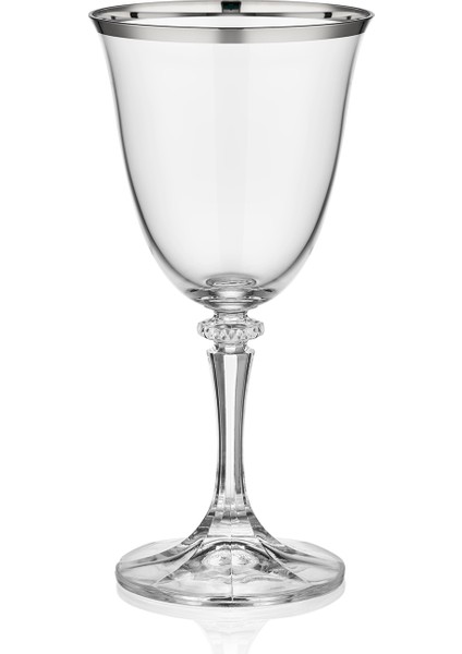 Dalia Platin Yaldızlı 200 ml 6 Parça Cam Kırmızı Şarap Kadehi 9-01020005