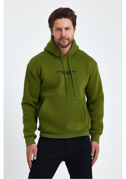 Erkek Ön ve Arka Baskılı 3 Iplik Şardonlu Kapüşonlu Sweatshirt fiyatları