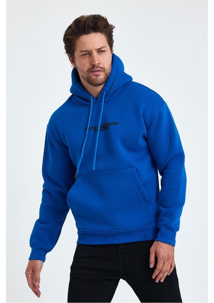 Erkek Ön ve Arka Baskılı 3 Iplik Şardonlu Kapüşonlu Sweatshirt fiyatları