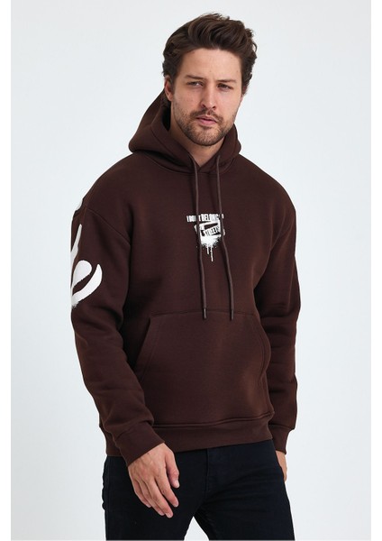 Erkek Standart Fit Normal Kesim Içi Polarlı 3 Iplik Kapüşonlu Pamuklu Sweatshirt fiyatları