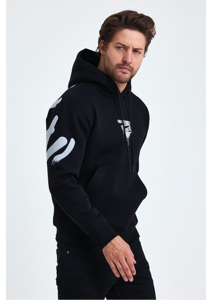 Erkek Standart Fit Normal Kesim Içi Polarlı 3 Iplik Kapüşonlu Pamuklu Sweatshirt fırsatları