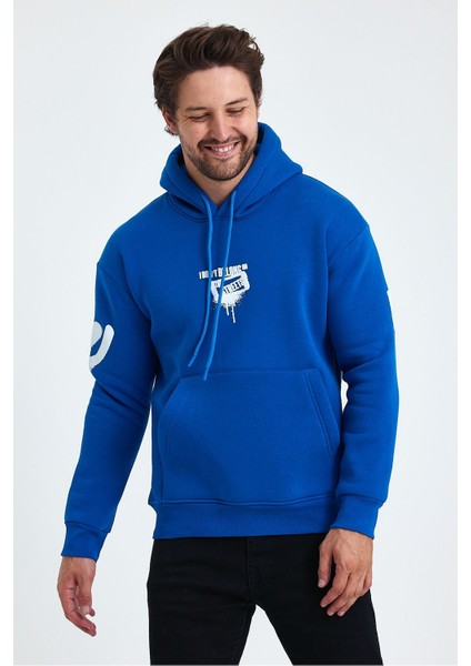Erkek Standart Fit Normal Kesim Içi Polarlı 3 Iplik Kapüşonlu Pamuklu Sweatshirt modelleri