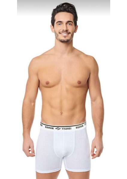 Seher Erkek 12"li Likralı Pamuklu Boxer Tekli Ambalaj 0060