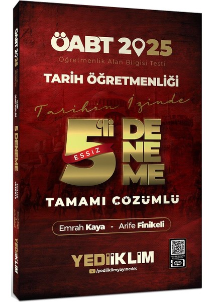2025 ÖABT Tarih Öğretmenliği Tamamı Çözümlü Eşsiz 5 Deneme