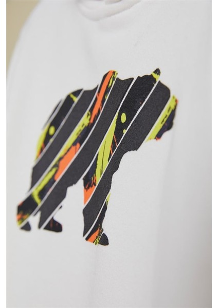 Çocuk Beyaz Mono Hoodie Jr Sweatshirt 24.06.12.009-C04 fiyatları