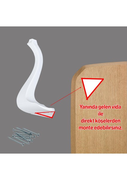 Lukens Plastik Sehpa Ayağı 40 cm Beyaz Renk Mobilya Zigon Çay Orta Sehpası Ayak 1 Adet modelleri