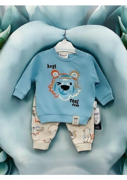Erkek Bebek Kaplan Nakışlı Eşofman Takım