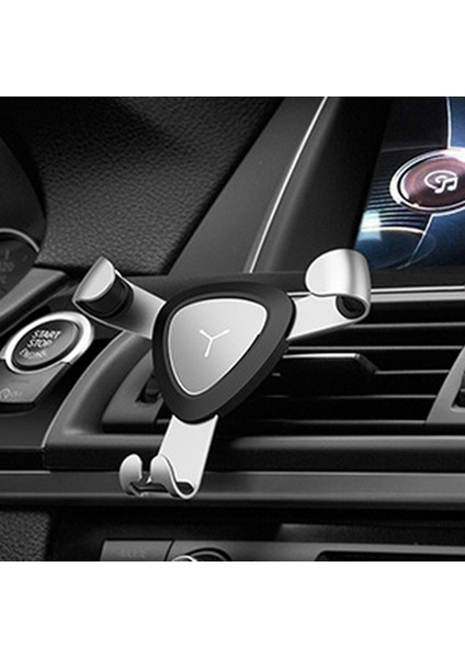 Z01 Evrensel Dönebilen Yerçekimi Üçgen Metal Araba Hava Çıkışı Telefon Tutucu Braketi - Altın (Yurt Dışından) fiyatları