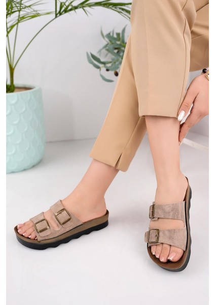 Çift Tokalı Yumuşak Tabanlı Günlük Siyah Terlik fiyatları