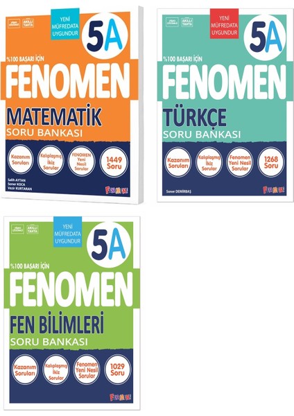 2025 5. Sınıf Matematik - Türkçe - Fen Bilimleri A Serisi Soru Bankası 3 Kitap