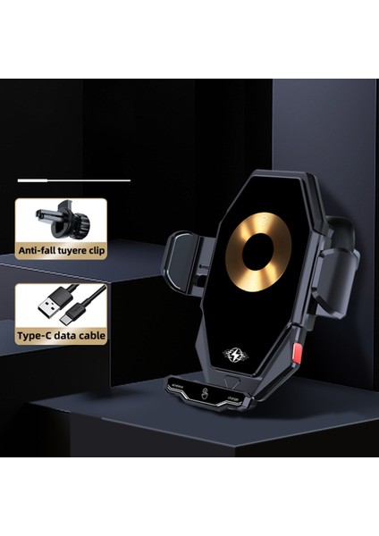 T7 15W Kablosuz Araç Şarj Cihazı Telefon Tutucu Otomatik Indüksiyonlu Havalandırmalı Araç Şarj Cihazı Telefon Tutucu-Siyah (Yurt Dışından) fiyatları