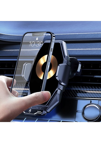 T7 15W Kablosuz Araç Şarj Cihazı Telefon Tutucu Otomatik Indüksiyonlu Havalandırmalı Araç Şarj Cihazı Telefon Tutucu-Siyah (Yurt Dışından) modelleri