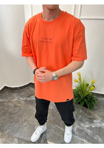 Arka Papağan Detaylı Turuncu Tshirt fiyatları