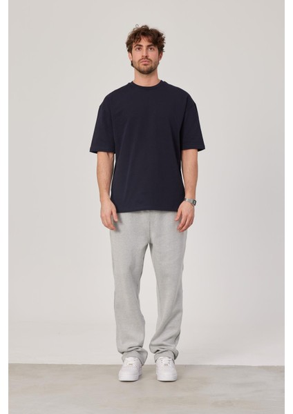 Lacivert Oversize Basic Tshirt