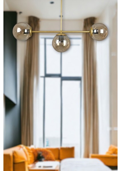 Modern tasarımlı 3'lü bal materyalli avize, salon, mutfak ve yatak odası için ideal fiyatları