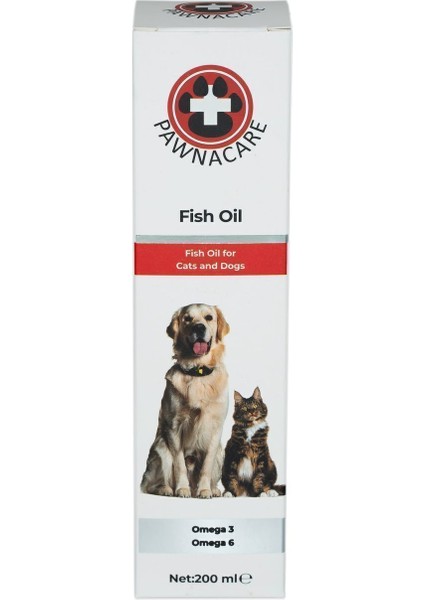 Fish Oil 200 ml Kedi ve Köpekler Için Tüy Sağlığı Destekleyici Omega-3 & 6 Içerikli Balık Yağı