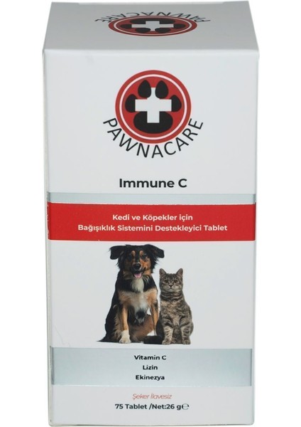 Immune C Kedi ve Köpekler Için Bağıışıklık Sistemini Destekleyici Tablet 75 Tablet fiyatları
