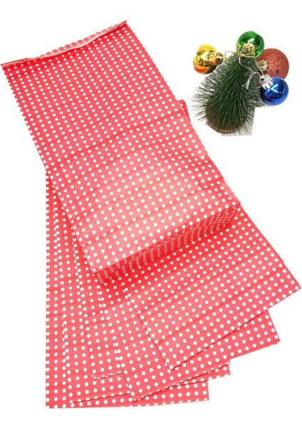Kırmızı Puantiyeli Hediye Paketi Kese Kağıdı 25X15X6 cm 10 Adet fırsatları