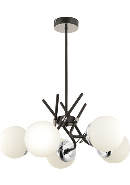 Modern 5'li Krom Metal Avize, Şık ve Parlak Tasarım, Salon ve Yatak Odası İçin Ideal fiyatları