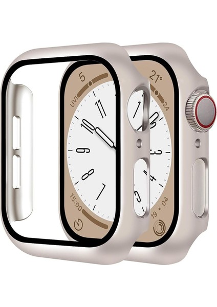 Apple Watch Uyumlu 7 8 9 41MM Kılıf Kasa ve Ekran Koruyucu 360 Tam Koruma Kapak