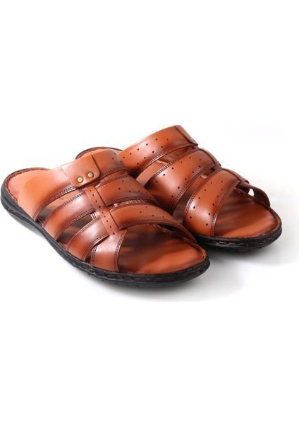 179 Erkek Büyük Numara (45-48) Ortopedik Masaj Tabanlı Deri Terlik fırsatları