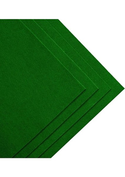 Yeşil Renk Metrelik Ince Keçe Kumaş Keçe 1 mm Aktivite Keçesi Renkli Keçe 1 Metre (100 cm x 100 Cm)
