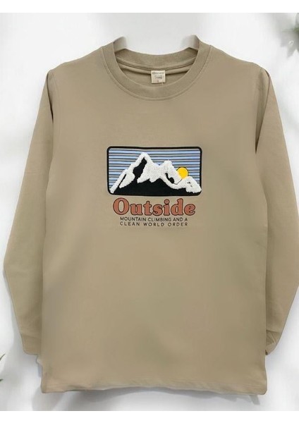 Erkek Dağ Baskılı Sweatshirt fiyatları