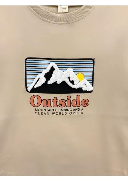 Erkek Dağ Baskılı Sweatshirt modelleri