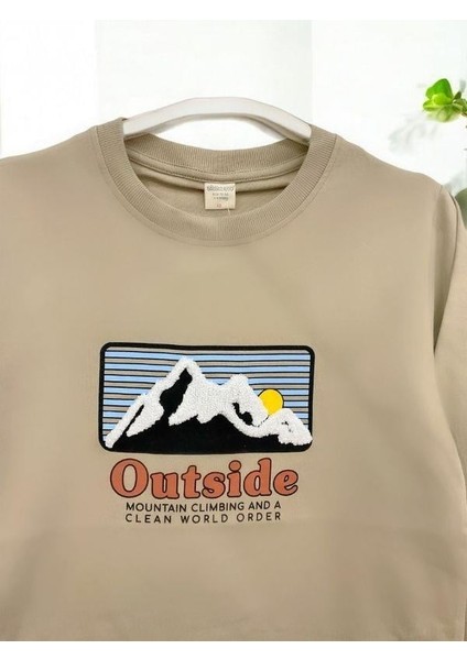 Erkek Dağ Baskılı Sweatshirt fırsatları