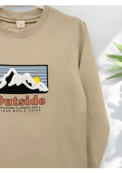 Erkek Dağ Baskılı Sweatshirt indirimleri