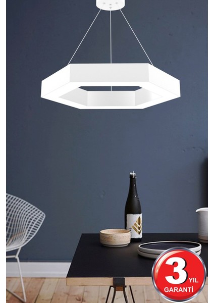 Beyaz Led Avize, Modern Tasarım, Salon, Mutfak, Oturma Odası, Yatak Odası İçin Şık Işık