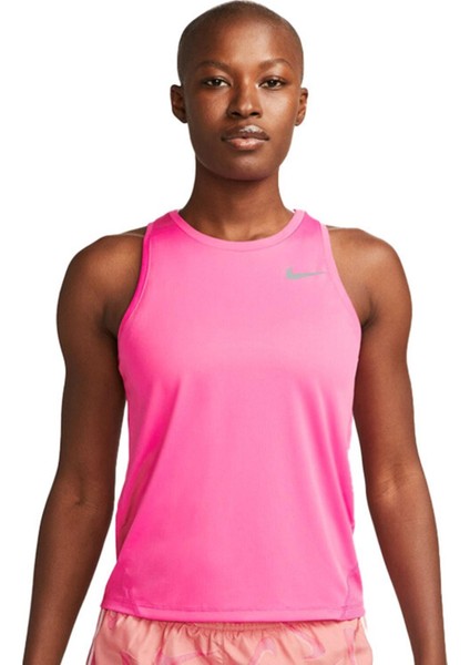 Miler Dri Fit Running Tank Top Pink Sırt Panelli Koşu Antrenman Atleti Pembe