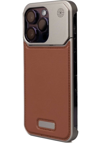 Apple iPhone 15 Pro Max Kılıf Magsafe Şarj Özellikli Mekanizmalı Koku Hazneli Redclick Mostar Kapak