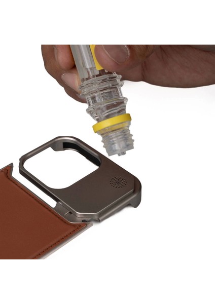 Apple iPhone 15 Pro Max Kılıf Magsafe Şarj Özellikli Mekanizmalı Koku Hazneli Redclick Mostar Kapak