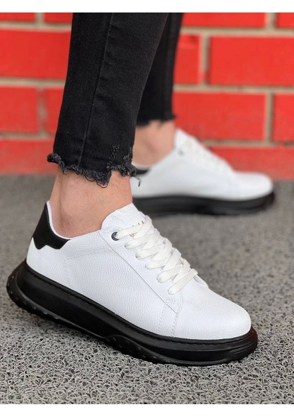 KB-173 Kuback Bağcıklı Beyaz Kömür Günlük Erkek Ayakkabı
