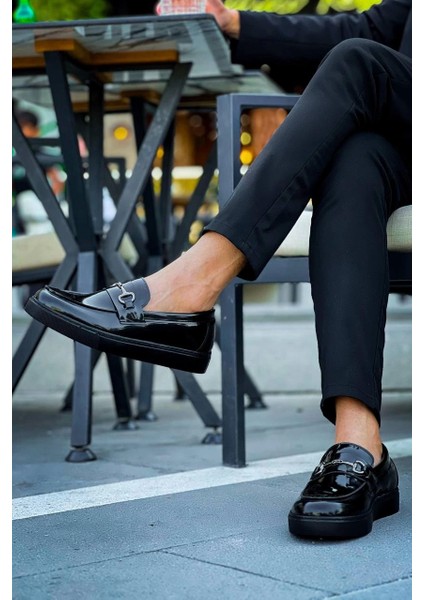 KB-027 Kuback Bağcıksız Kömür Rugan G Günlük Erkek Ayakkabı fiyatları